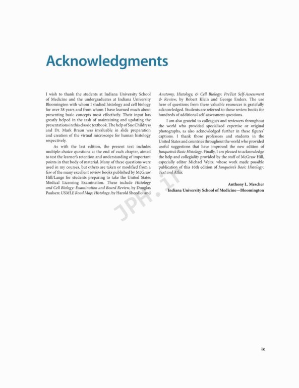 بافت شناسی پایه جان کوئیرا 2021 | Junqueira's Basic Histology 6th edition