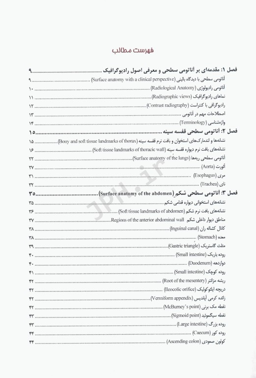 آناتومی سطحی بدن همراه با آموزش تصاویر رادیولوژی