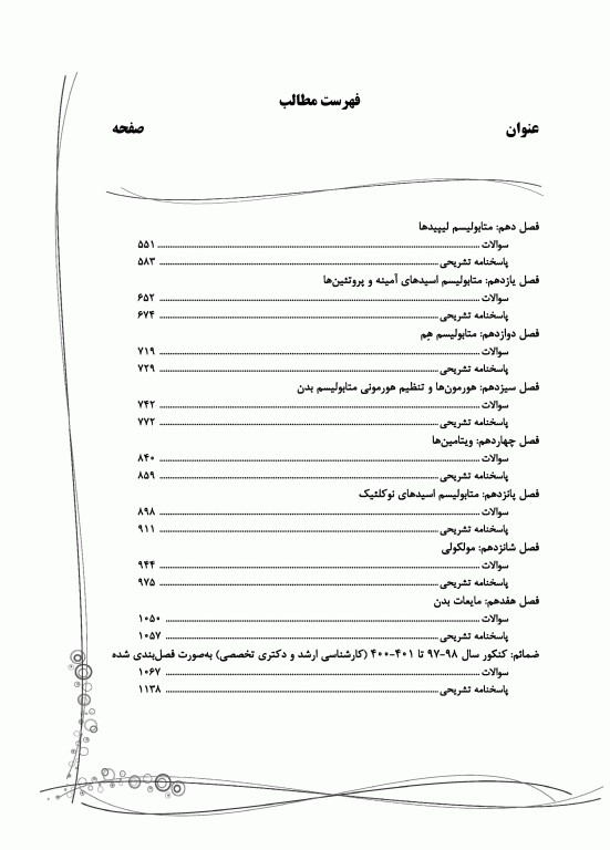 بانک سوالات AGK بیوشیمی