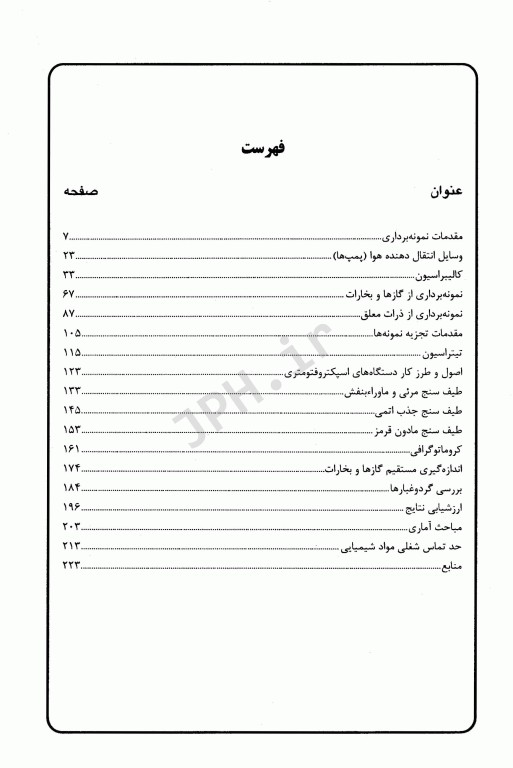 کلیات نمونه برداری و تجزیه آلاینده‌های هوای محیط کار