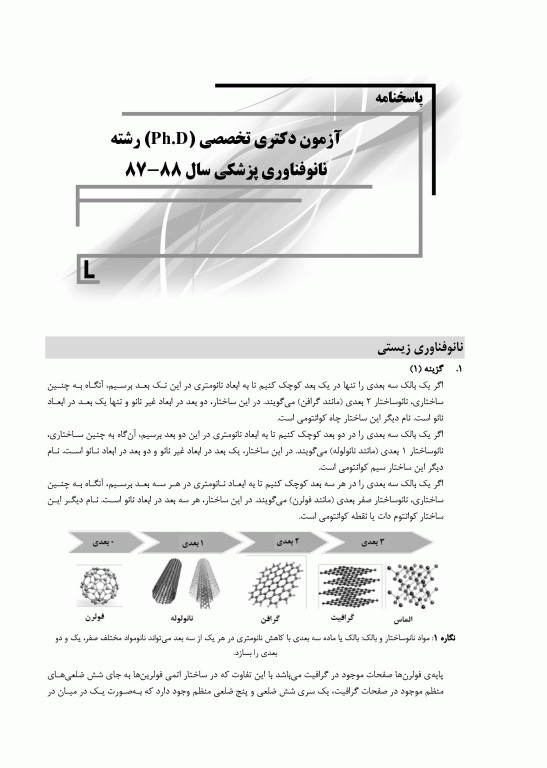 بانک سوالات ده سالانه IQB دکتری نانوفناوری پزشکی