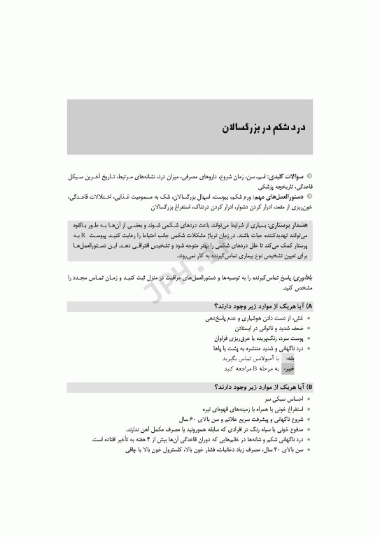 دستورالعمل‌های تلفن تریاژ 2020