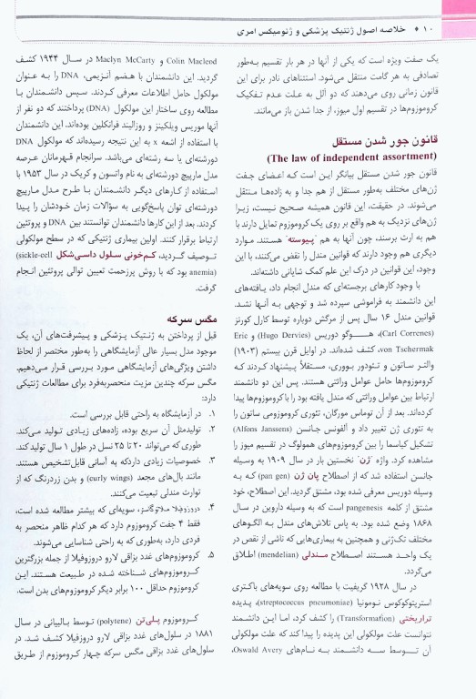 خلاصه QR اصول ژنتیک پزشکی و ژنومیکس امری 2022