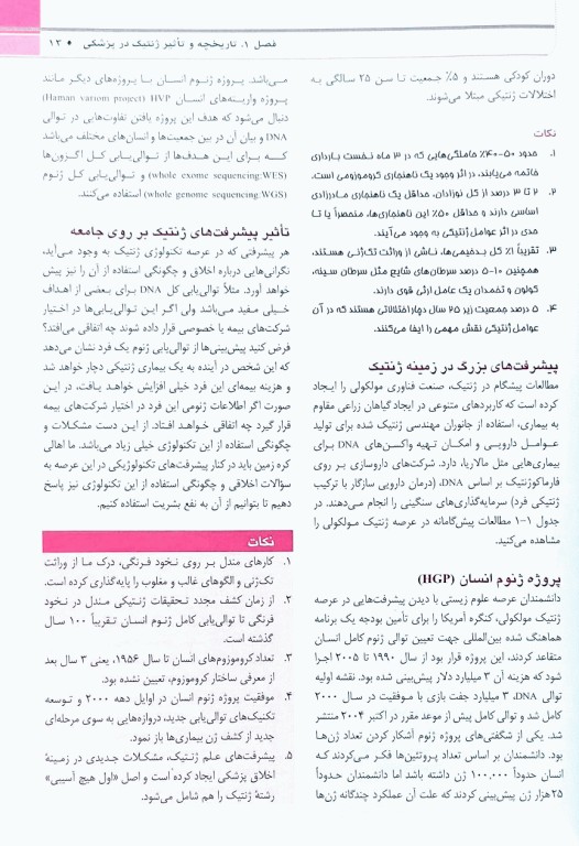 خلاصه QR اصول ژنتیک پزشکی و ژنومیکس امری 2022