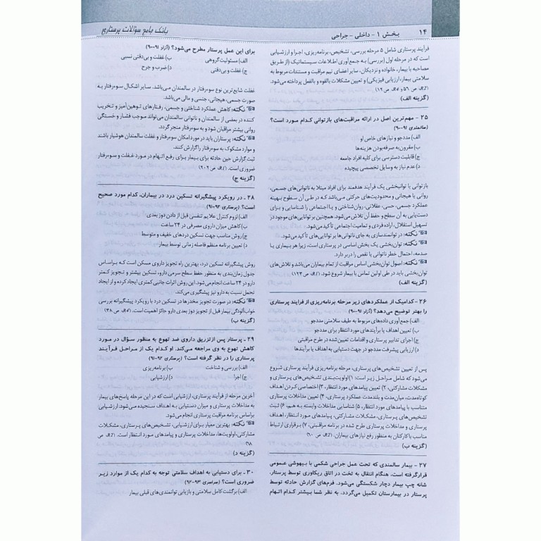 بانک سوالات پرستاری NQB کارشناسی به کارشناسی ارشد و آزمون استخدامی کشوری از اولین دوره تا 1402