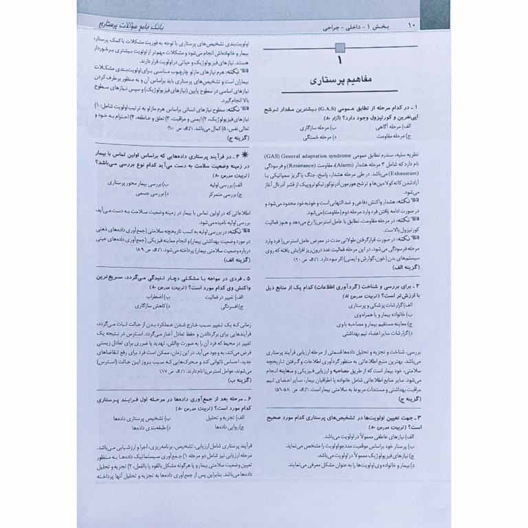 بانک سوالات پرستاری NQB کارشناسی به کارشناسی ارشد و آزمون استخدامی کشوری از اولین دوره تا 1402