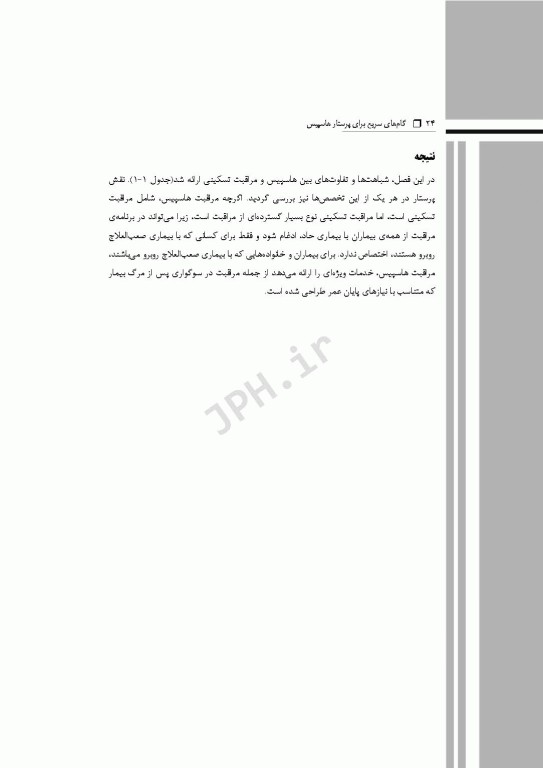 گام‌های سریع برای پرستار هاسپیس 2021