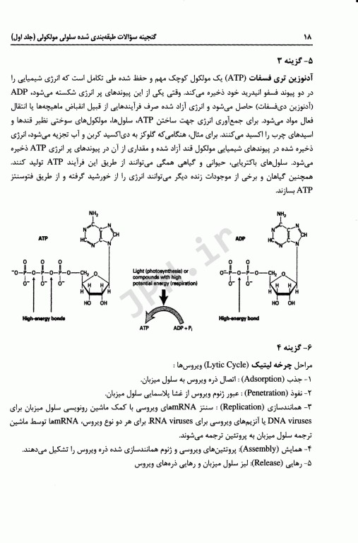 گنجینه سوالات طبقه‌بندی شده سلولی مولکولی دکتر جعفرنژاد جلد اول