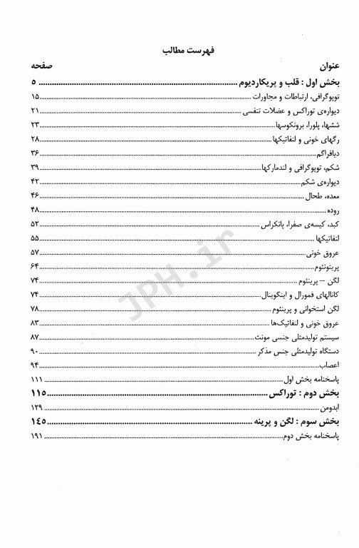 سوالات جامع آناتومی تنه توراکس ابدومن و لگن دکتر چگینی