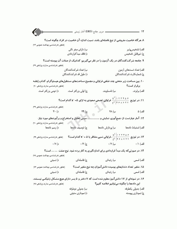 مرور جامع DRS آمار زیستی محمود یوسفی