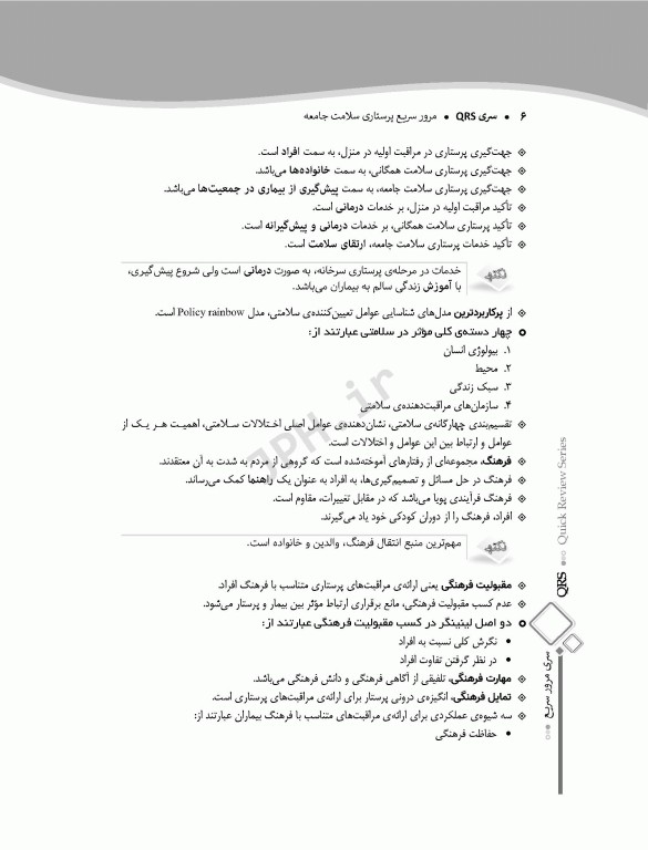 مرور سریع QRS پرستاری سلامت جامعه