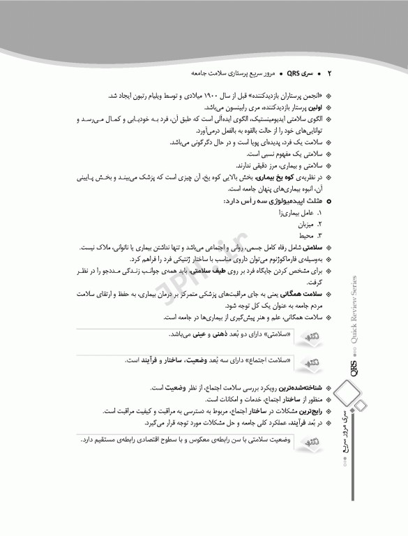 مرور سریع QRS پرستاری سلامت جامعه