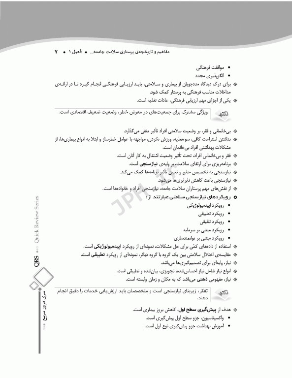 مرور سریع QRS پرستاری سلامت جامعه