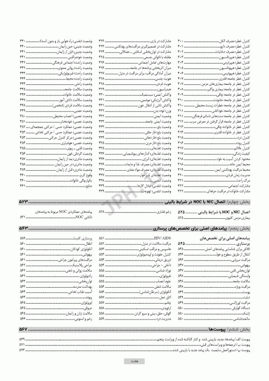 طبقه‌بندی پیامدهای پرستاری (NOC) سنجش پیامدهای سلامتی