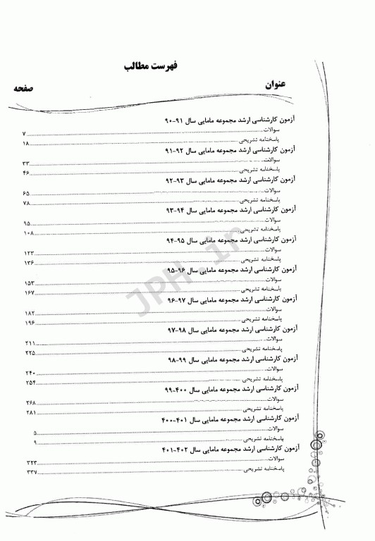 بانک سوالات ده سالانه IQB کارشناسی ارشد مامایی