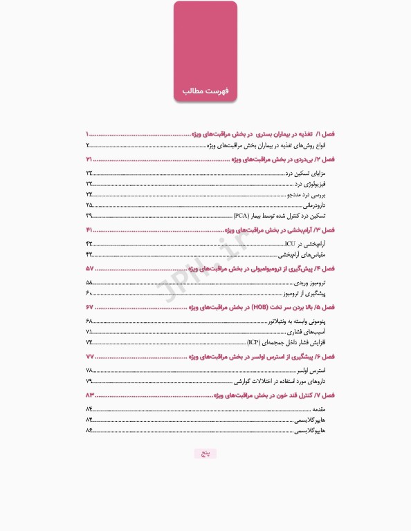 مراقبت از بیماران بستری در بخش مراقبت‌های ویژه ICU بر اساس اصول FASTHUG