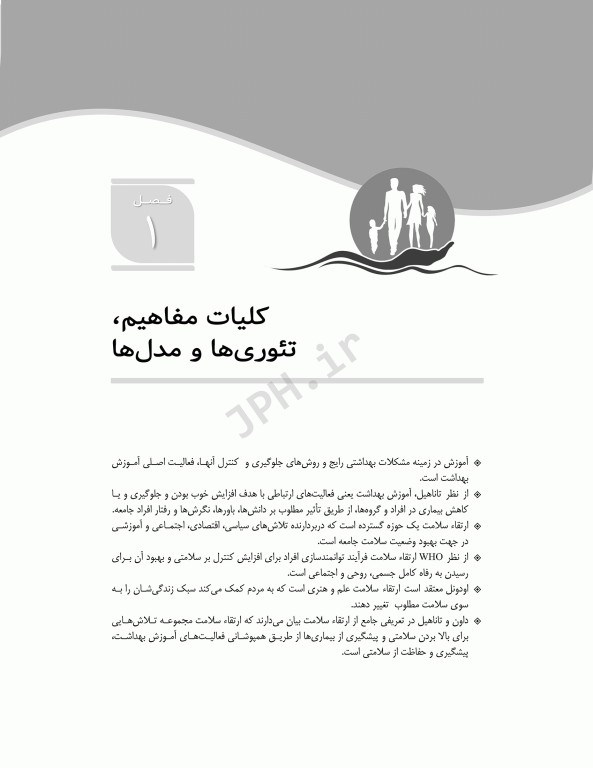 مرور سریع QRS نکات برتر تئوری‌ها و مدل‌های آموزش بهداشت و ارتقای سلامت