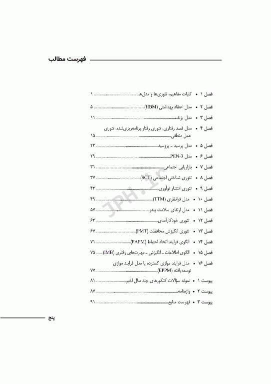 مرور سریع QRS نکات برتر تئوری‌ها و مدل‌های آموزش بهداشت و ارتقای سلامت