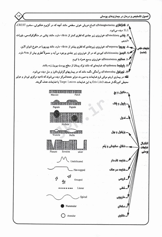 الگوریتم بیماریهای شایع پوست