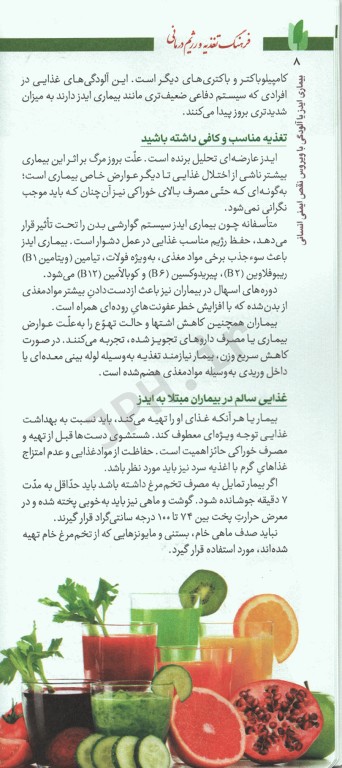 فرهنگ تغذیه و رژیم درمانی جلد3 بیماری‌های عفونی و بیماری‌های غدد و متابولیسم