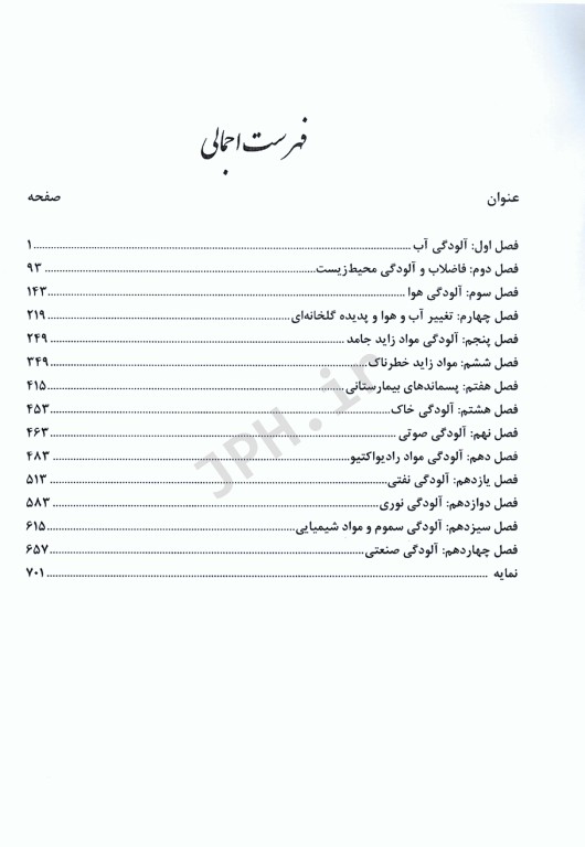شناخت، پیشگیری و کنترل آلودگی محیط‌ زیست