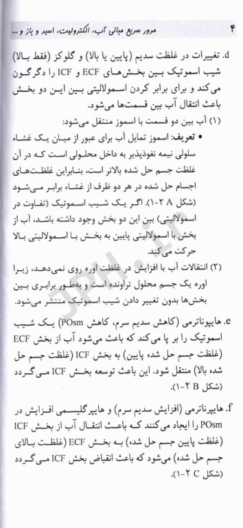 مرور سریع مبانی آب و الکترولیت اسید، باز و اختلالات، همودینامیک