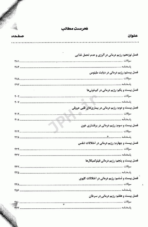 مجموعه سوالات طبقه بندی شده کارشناسی ارشد و دکتری تخصصی TNT تغذیه و رژیم درمانی