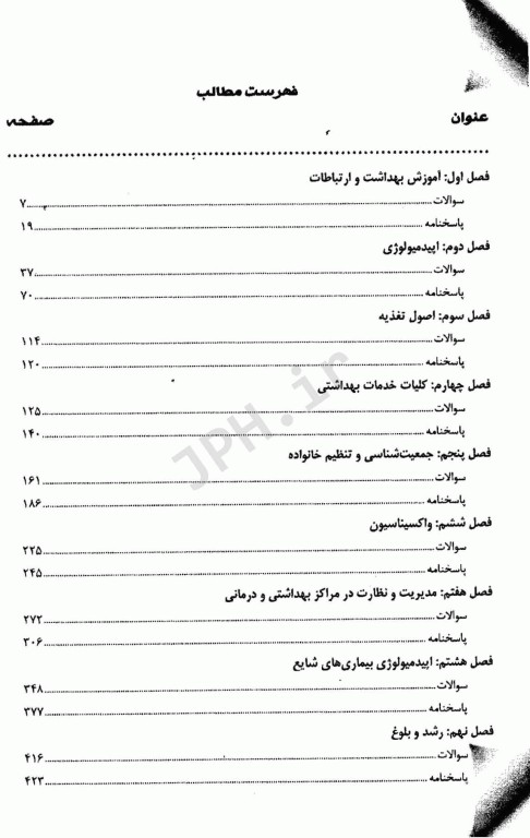 مجموعه سوالات طبقه بندی شده کارشناسی ارشد و دکتری تخصصی TNT بهداشت عمومی