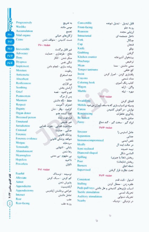 هندبوک لغات و اصطلاحات کلیدی دروس پرستاری برای آزمون NCLEX-RN ساندرز 2023