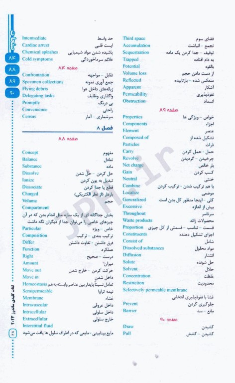 هندبوک لغات و اصطلاحات کلیدی دروس پرستاری برای آزمون NCLEX-RN ساندرز 2023