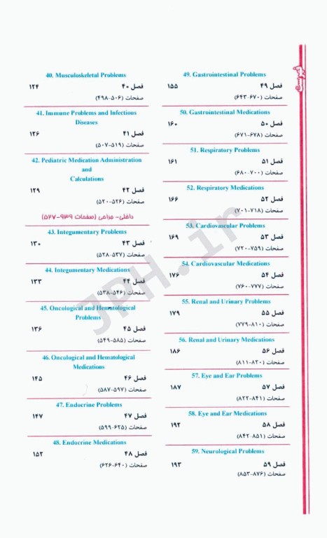 هندبوک لغات و اصطلاحات کلیدی دروس پرستاری برای آزمون NCLEX-RN ساندرز 2023