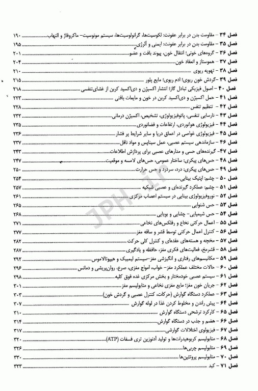 چکیده فیزیولوژی پزشکی گایتون 2021 حاوی نکات و آزمون‌ها