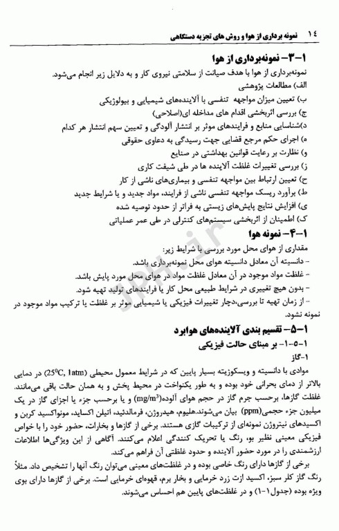 نمونه برداری از هوا و روش‌های تجزیه دستگاهی