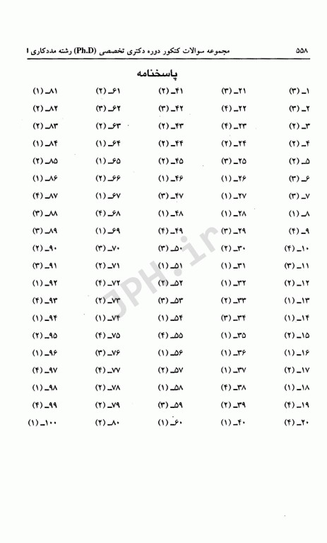 مجموعه سوالات کنکور ارشد و دکترا مددکاری اجتماعی