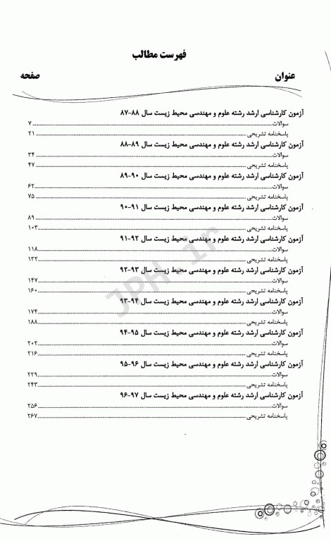 بانک سوالات ده سالانه IQB کارشناسی ارشد علوم و مهندسی محیط زیست