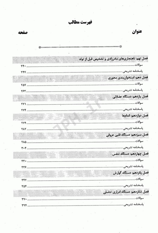 بانک سوالات AGK ارشد و دکتری جنین شناسی (بانک سوالات IQB جنین شناسی)