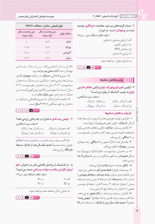 آزمون‌های تمرینی QB اطفال 3 تالیف دکتر کامران احمدی