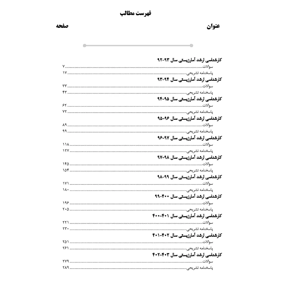 بانک سوالات ده سالانه AGK کارشناسی ارشد آمار زیستی