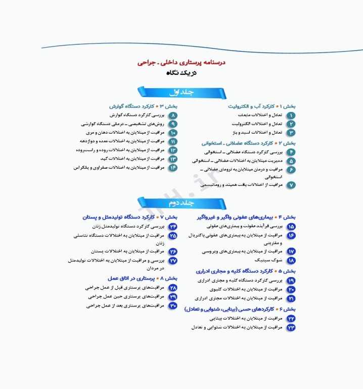 دوره 4جلدی درسنامه‌ی پرستاری داخلی جراحی بزرگسالان و سالمندان