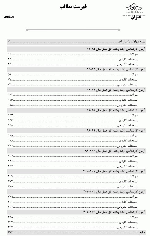 بانک سوالات ده‌سالانه AGK کارشناسی ارشد اتاق عمل