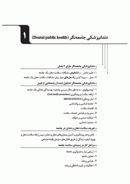مروری بر مبانی سلامت دهان و دندان پزشکی اجتماعی
