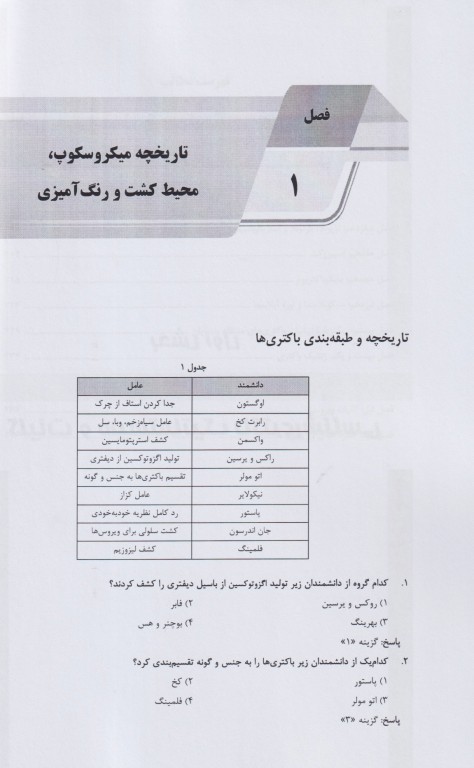 جامع باکتری‌شناسی و ویروس‌شناسی ویژه آزمون لیسانس به پزشکی