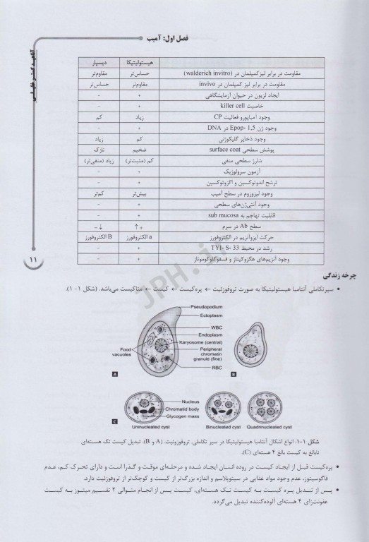 درسنامه AGK انگل‌شناسی تخصصی (تک یاخته‌شناسی و کرم‌شناسی)