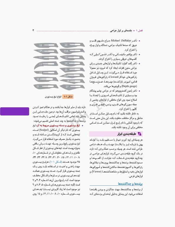 آشنایی با ابزار و تجهیزات اتاق عمل ساداتی و گلچینی