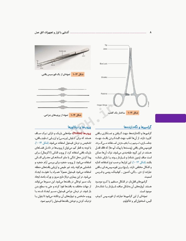آشنایی با ابزار و تجهیزات اتاق عمل ساداتی و گلچینی