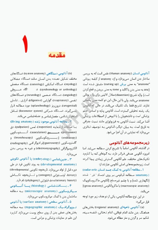 آناتومی عمومی برگرفته از اسنل، گری، چوراسیا، مور، نتر و زوبوتا