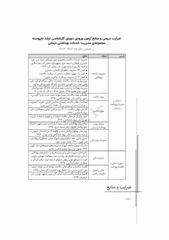 آزمون‌های کنکور ارشد وزارت بهداشت MSE مدیریت خدمات بهداشتی درمانی 2جلدی