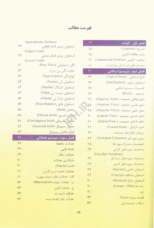 آناتومی عمومی والیانی