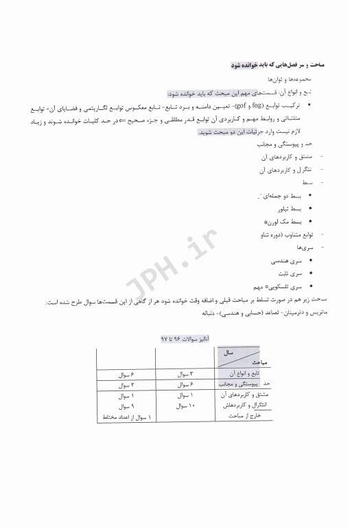 درسنامه AGK ریاضی عمومی ویژه کارشناسی ارشد مهندسی بهداشت حرفه‌ای