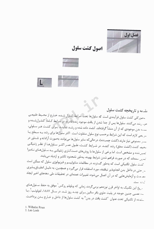 اصول و مبانی کشت سلول